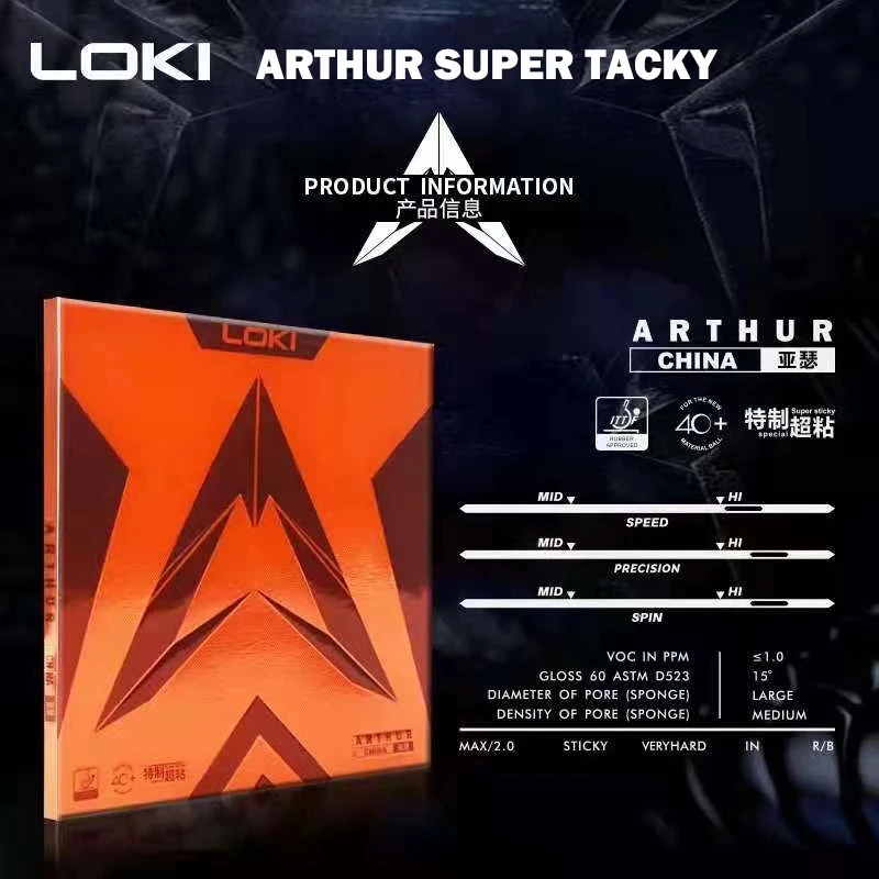 Original LOKI ARTHUR Europe/As - Table Tennis Rubber Review review and price